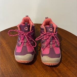 Merrell Kids' Pink and Purple Hiking Boots size12
